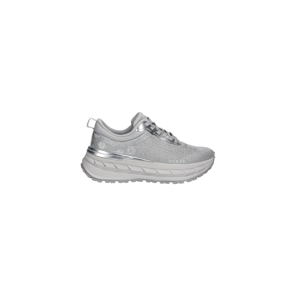 Silberne Chunky Sneaker aus Polyester Guess