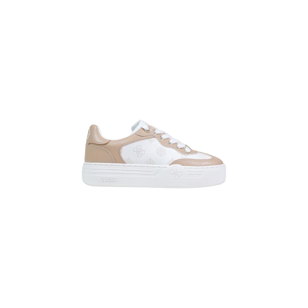 Beige Polyethylene Low Top Sneakers Guess