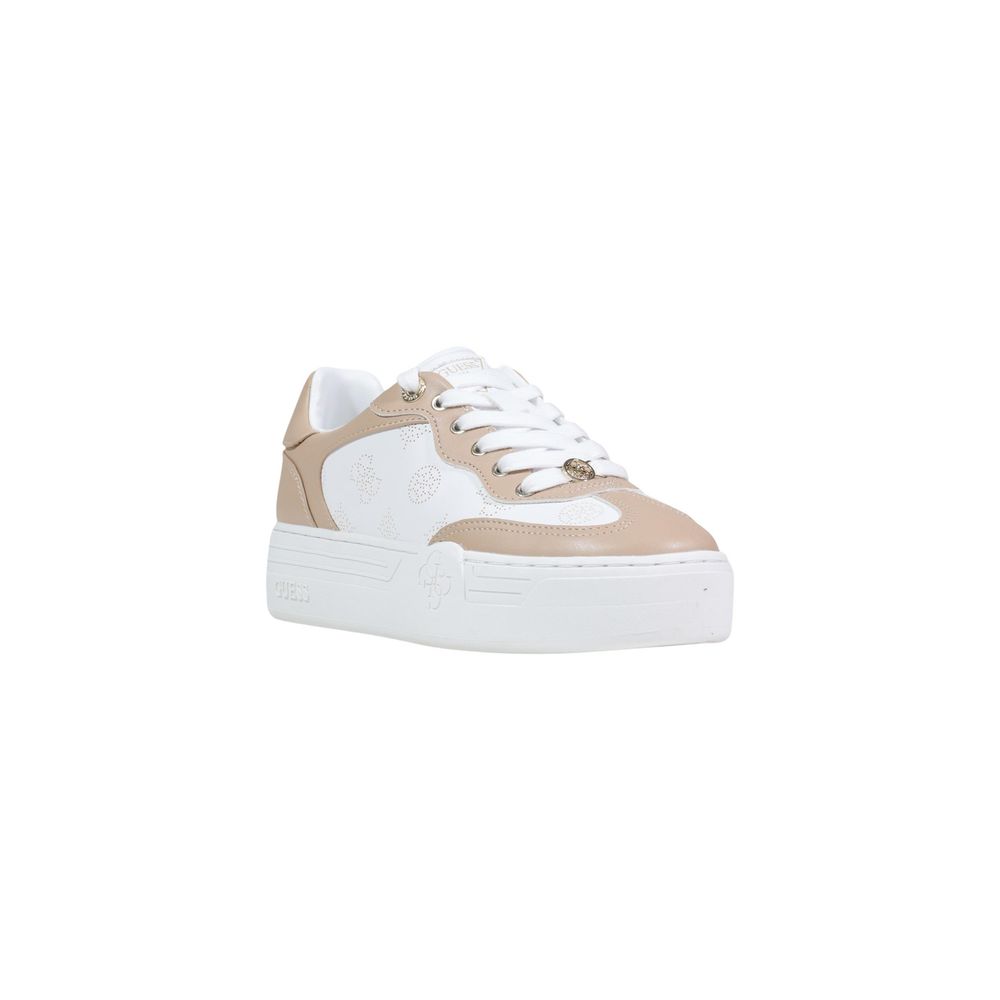 Beige Polyethylene Low Top Sneakers Guess