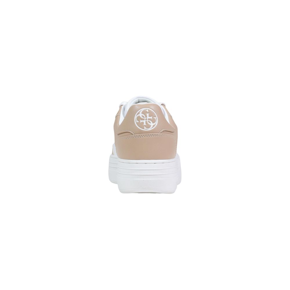 Beige Polyethylene Low Top Sneakers Guess