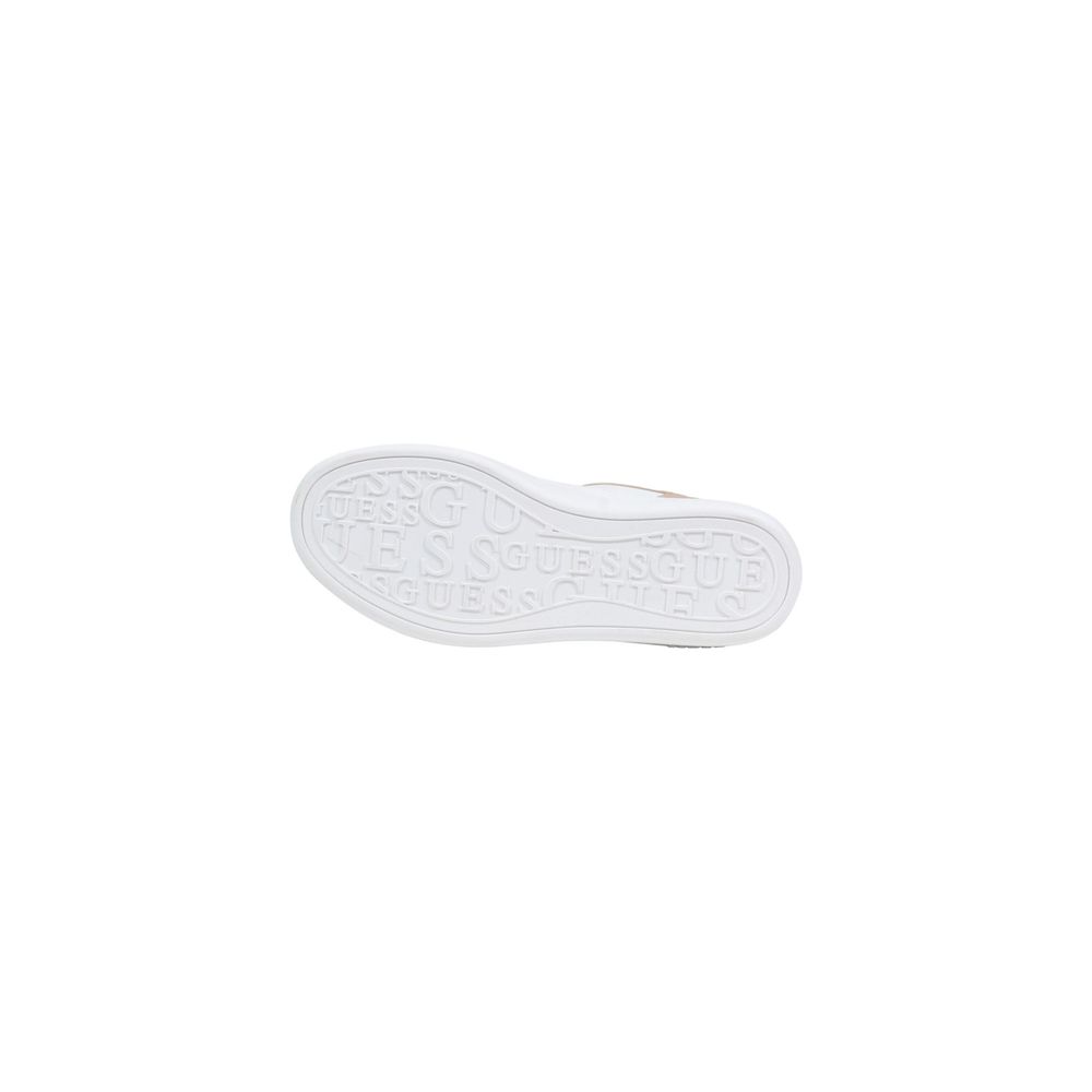 Beige Polyethylene Low Top Sneakers Guess