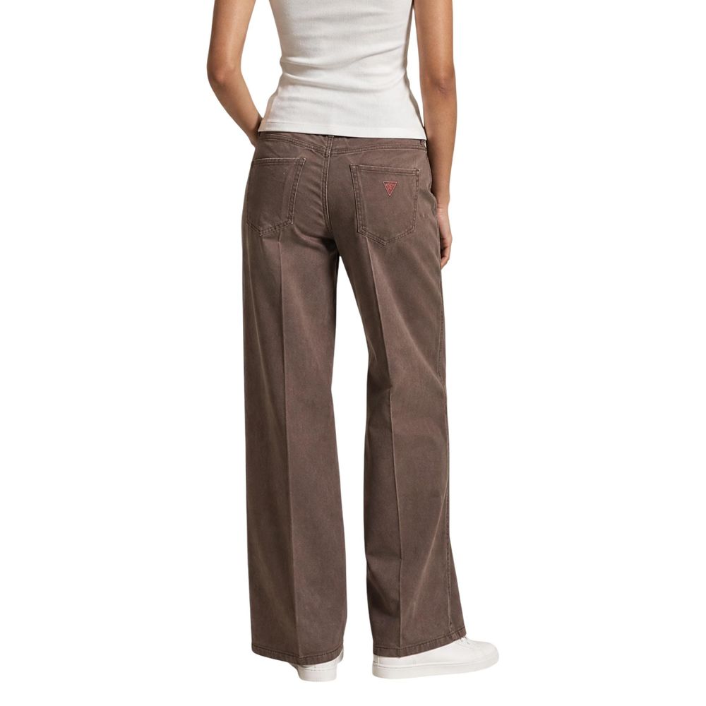 Beige Lyocell Schlaghose Guess