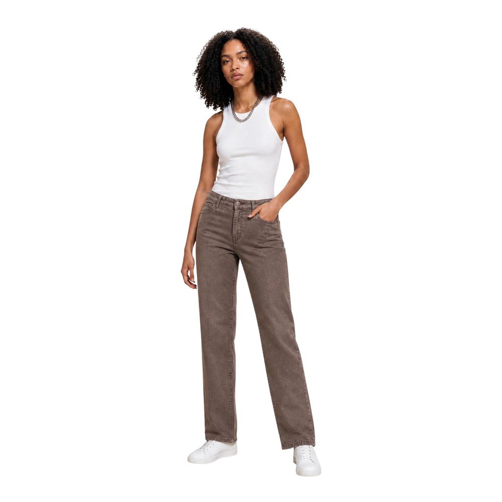 Beige Lyocell Schlaghose Guess