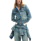 Blaue Jeansjacke aus Stretch-Denim Desigual