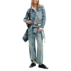 Blaue Jeansjacke aus Stretch-Denim Desigual