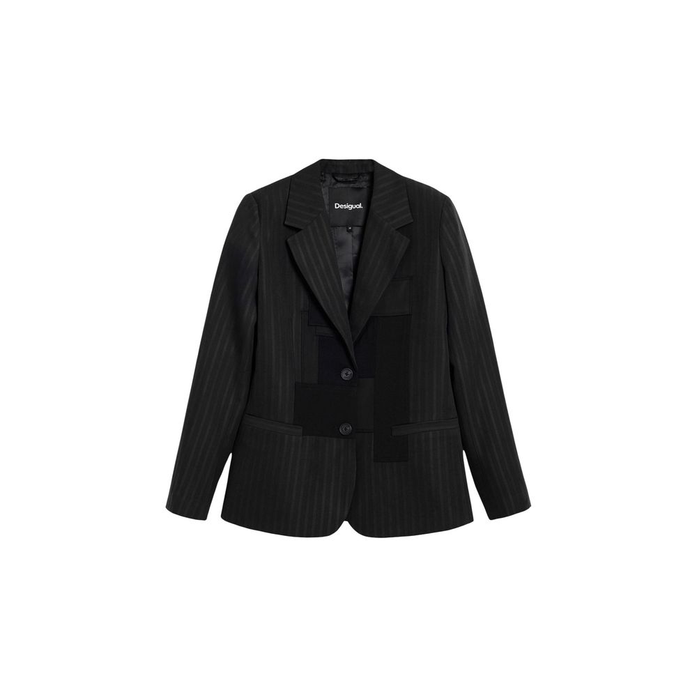 Grauer Polyester-Blazer Desigual