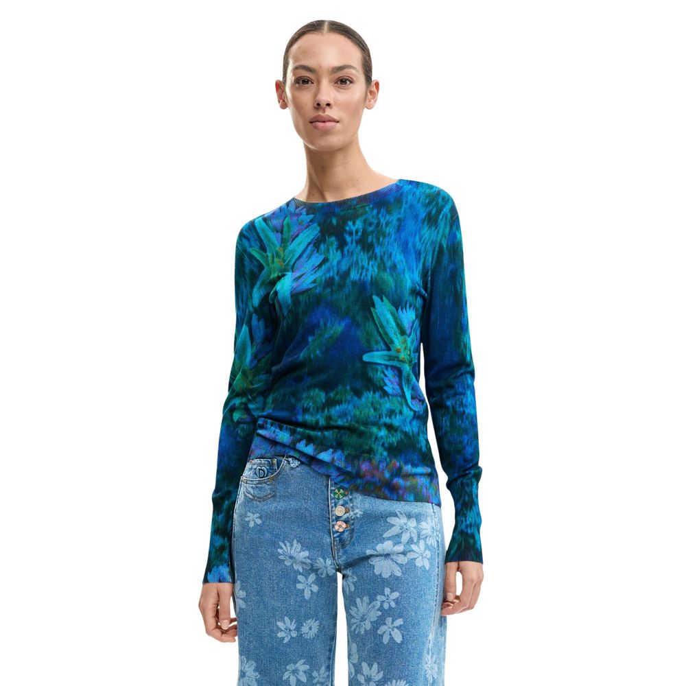 Grüner Viskose-Pullover Desigual