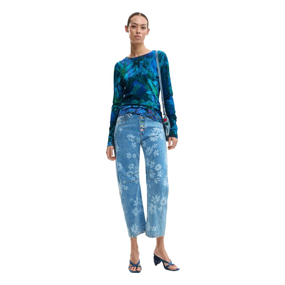 Grüner Viskose-Pullover Desigual