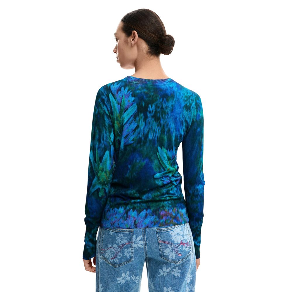 Grüner Viskose-Pullover Desigual