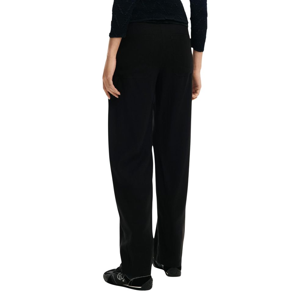 Schwarze Freizeithose aus Viskose Desigual
