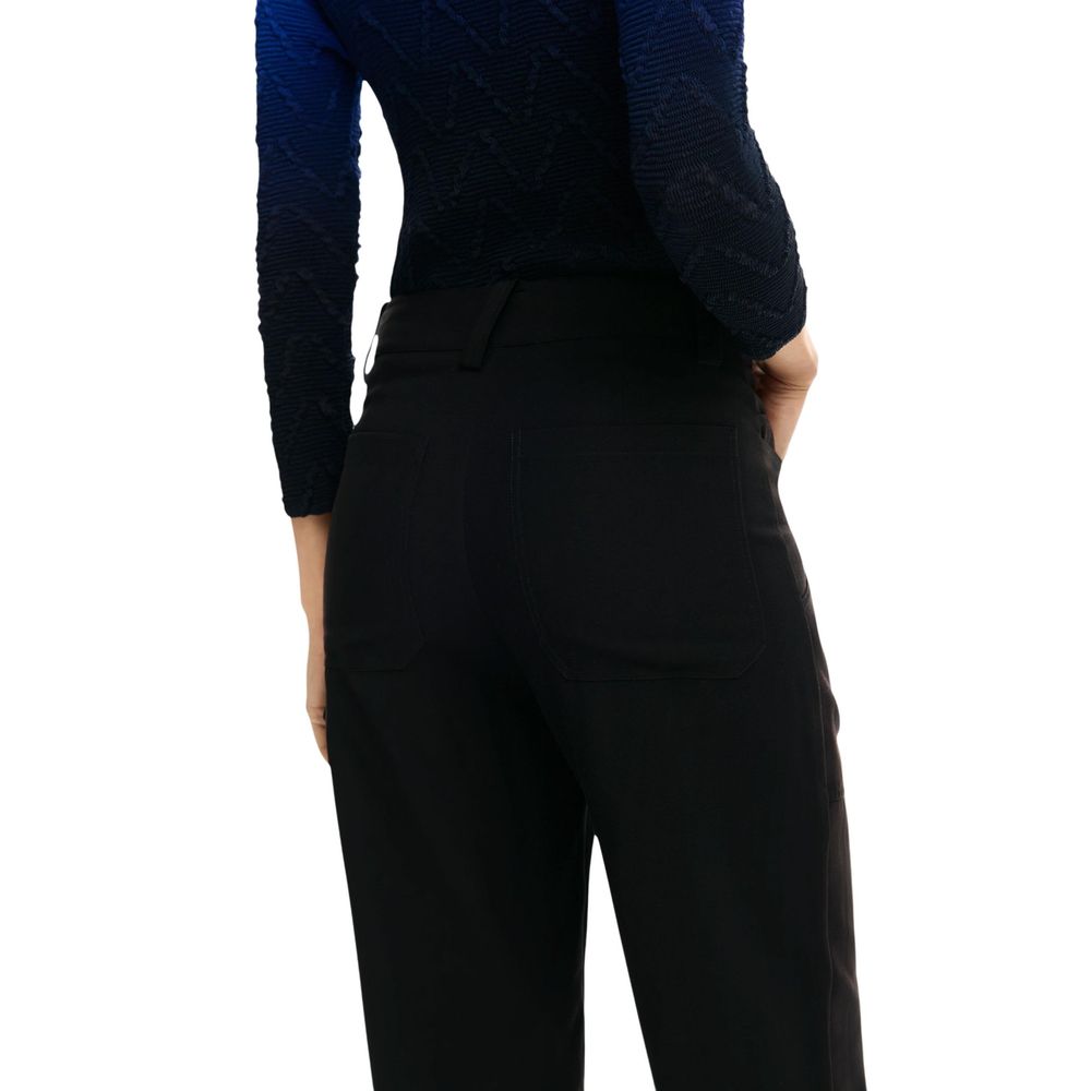 Schwarze Freizeithose aus Viskose Desigual
