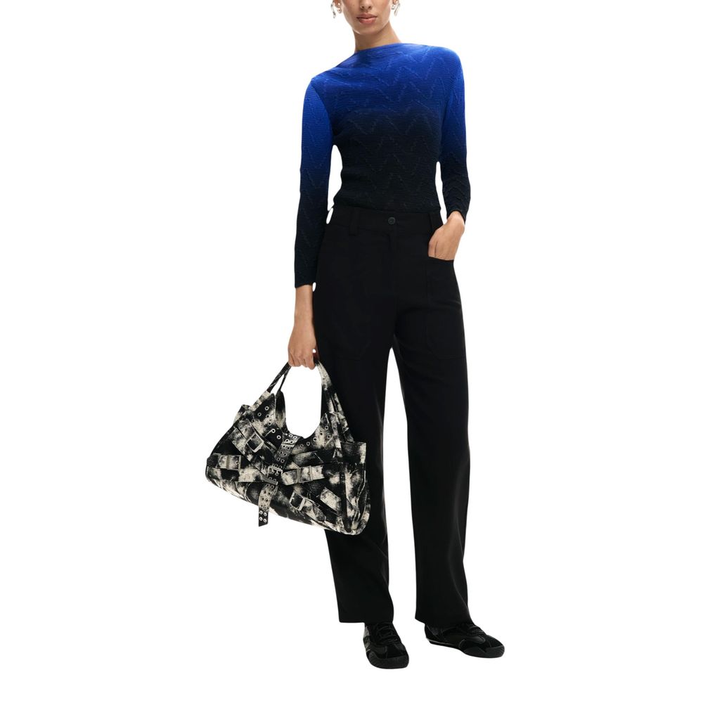 Schwarze Freizeithose aus Viskose Desigual
