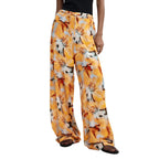 Orange Viscose Casual Pants Desigual