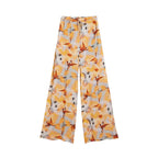 Orange Viscose Casual Pants Desigual
