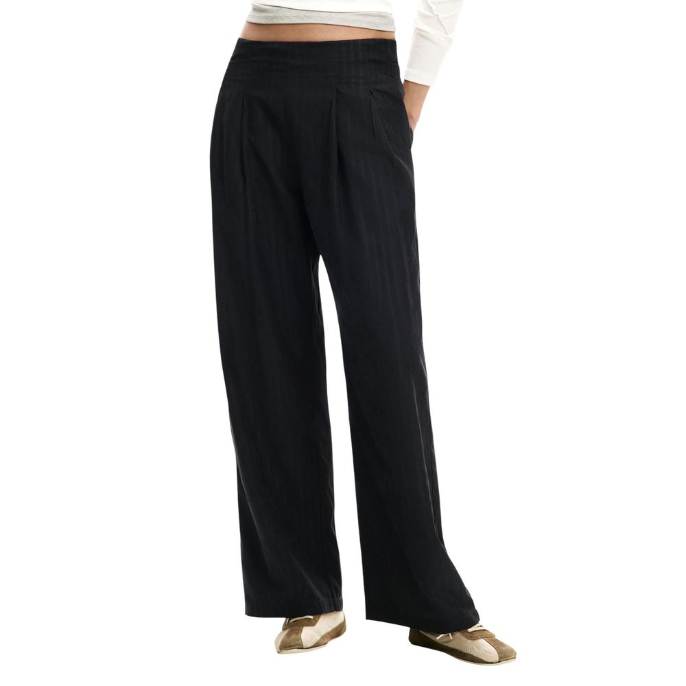 Schwarze Freizeithose aus Polyester Desigual