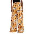 Orange Viscose Casual Pants Desigual
