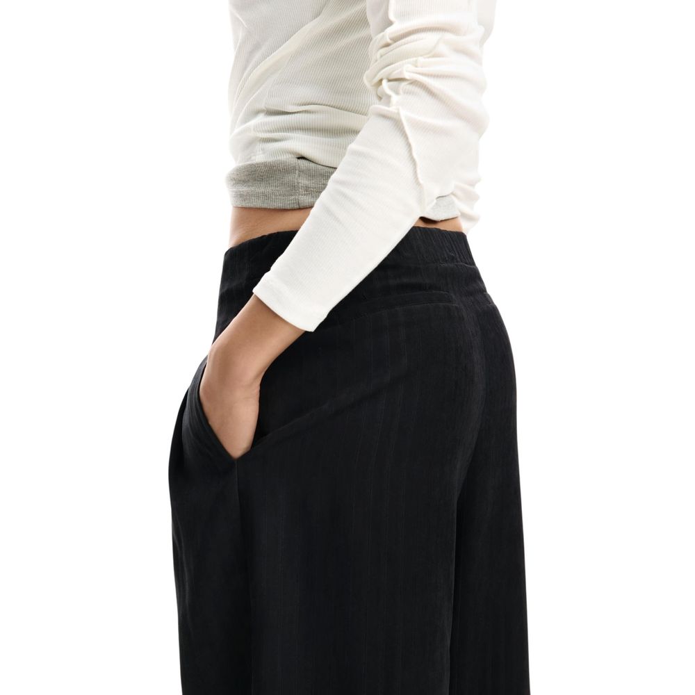 Schwarze Freizeithose aus Polyester Desigual