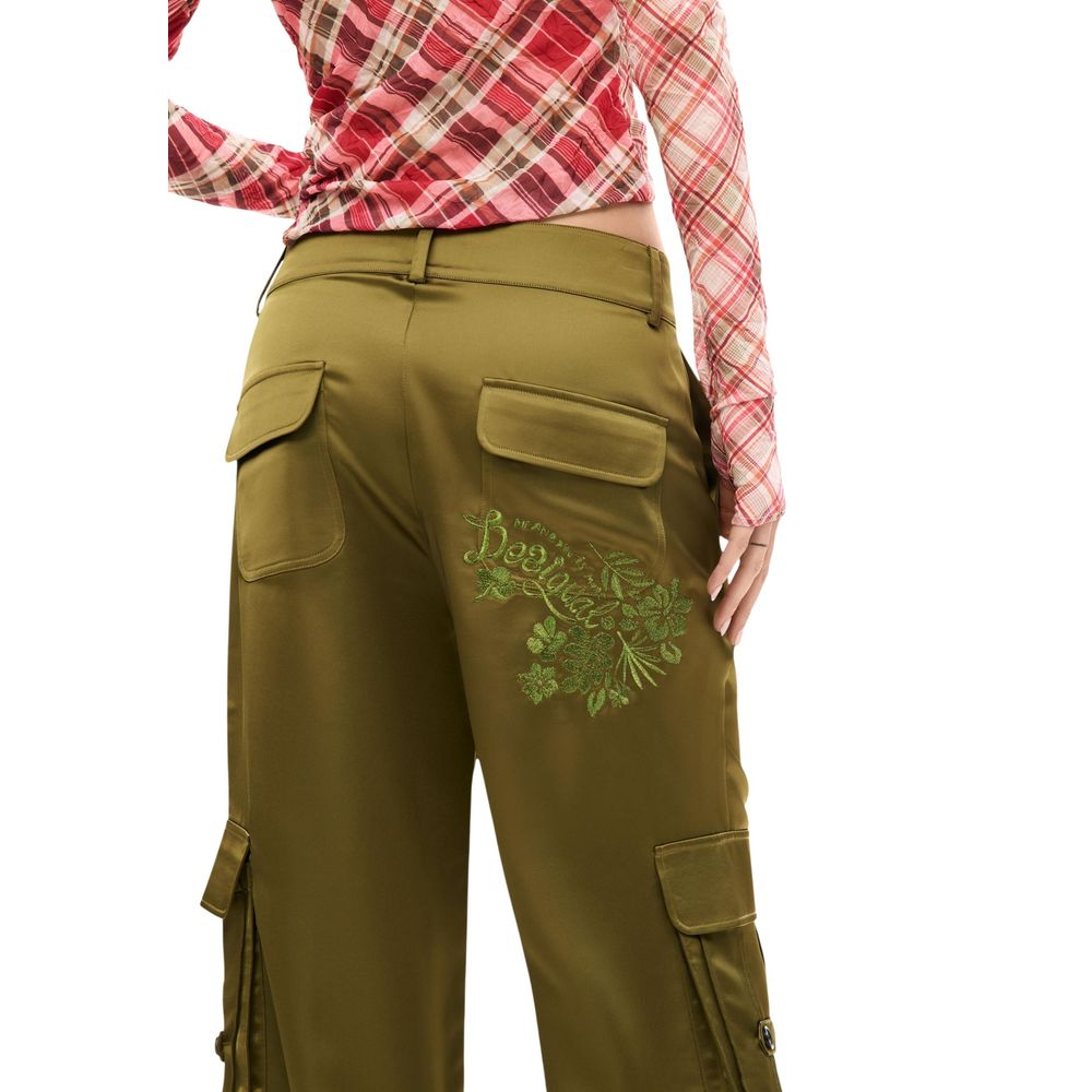 Zweifarbige Cargohose aus Polyester Desigual