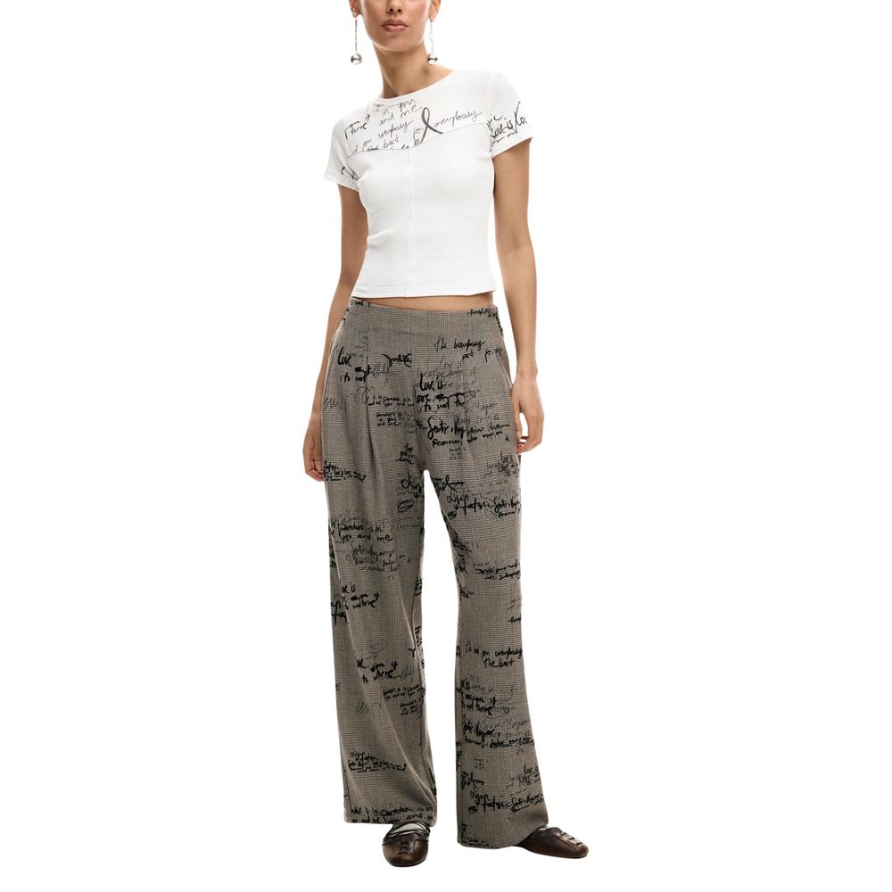 Graue Freizeithose aus Polyester Desigual