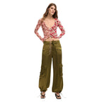 Zweifarbige Cargohose aus Polyester Desigual