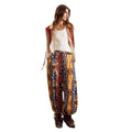 Orange Viscose Casual Pants Desigual