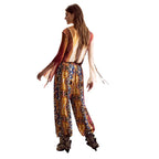 Orange Viscose Casual Pants Desigual