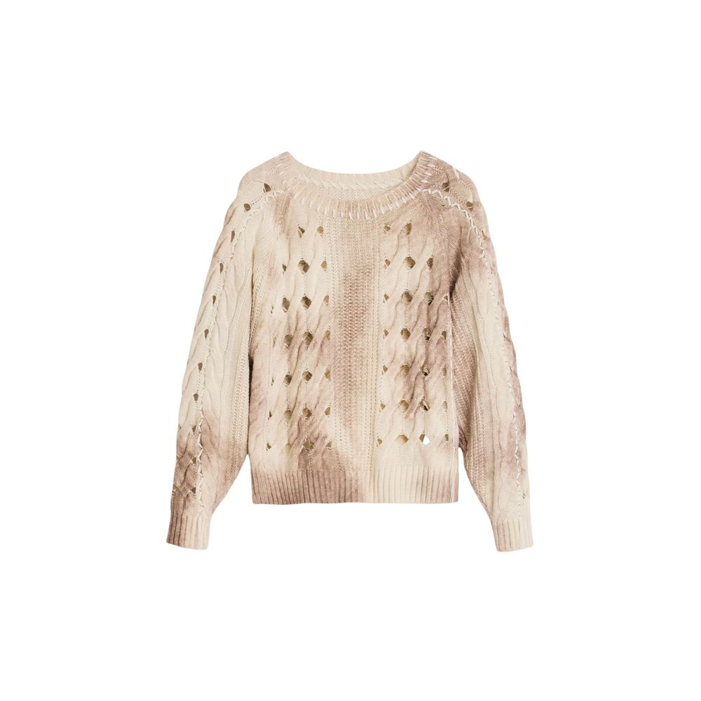 Beige Marabou Sweatshirt Desigual
