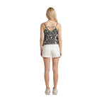 Kurze Shorts aus cremefarbener Baumwolle Guess