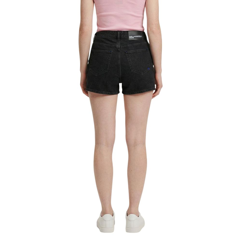 Schwarze Denim-Shorts Karl Lagerfeld