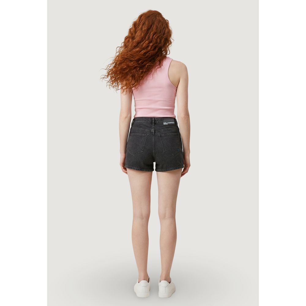 Schwarze Denim-Shorts Karl Lagerfeld