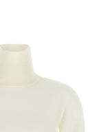 Weiße Strickjacke aus reiner Schurwolle Max Mara