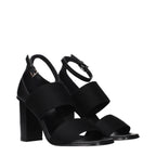 Schwarze Plateau-Sandalen aus Stoff Max Mara