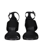 Schwarze Plateau-Sandalen aus Stoff Max Mara
