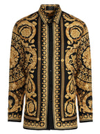 Seidenbluse in Gold Versace