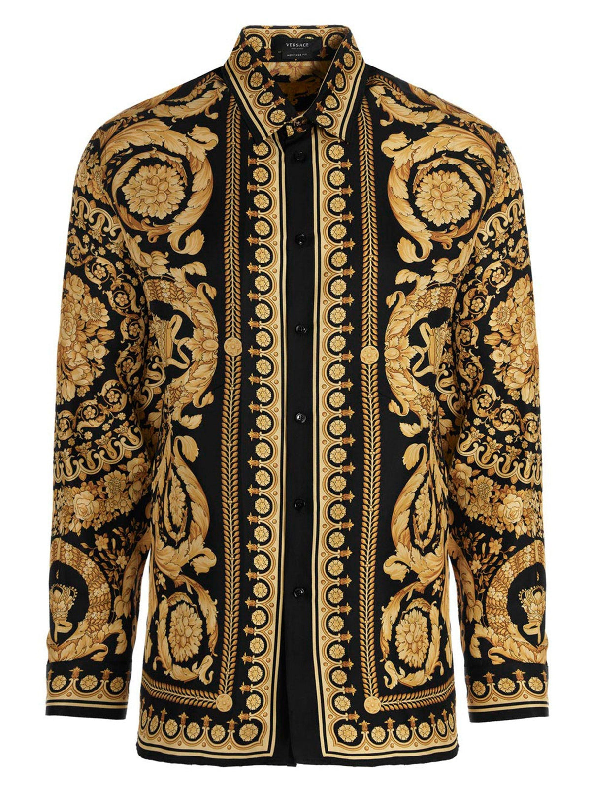Seidenbluse in Gold Versace