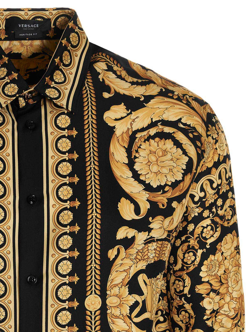 Seidenbluse in Gold Versace