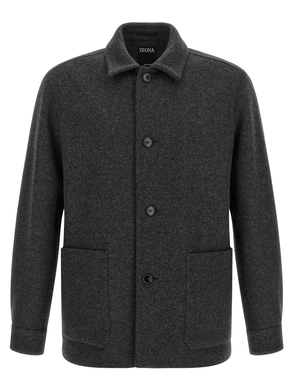Graue Wollbluse ZEGNA