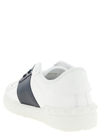 Blaue Kalbsleder Low-Top-Sneaker Valentino Garavani