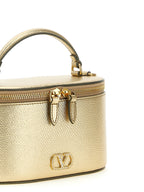 Handtasche aus Kalbsleder in Gold Valentino Garavani