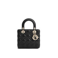 Schwarze Lammleder-Schultertasche Dior
