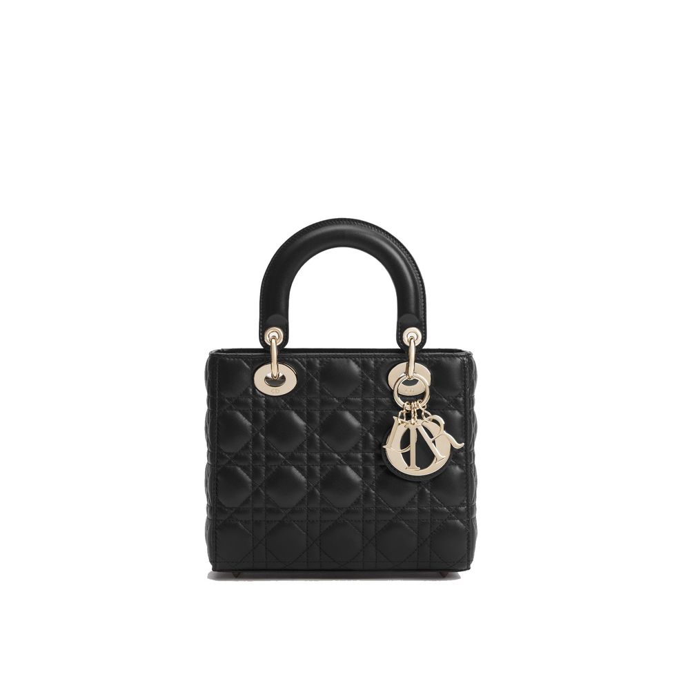 Schwarze Lammleder-Schultertasche Dior