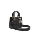 Schwarze Lammleder-Schultertasche Dior