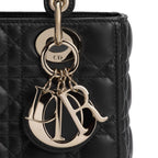 Schwarze Lammleder-Schultertasche Dior