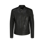 Schwarze Lammlederjacke Ovis Aries Belstaff