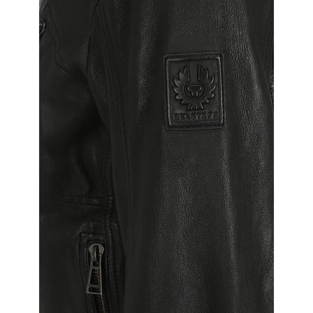 Schwarze Lammlederjacke Ovis Aries Belstaff