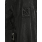Schwarze Lammlederjacke Ovis Aries Belstaff