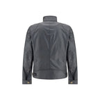 Schwarze Baumwolljacke in voller Länge Belstaff