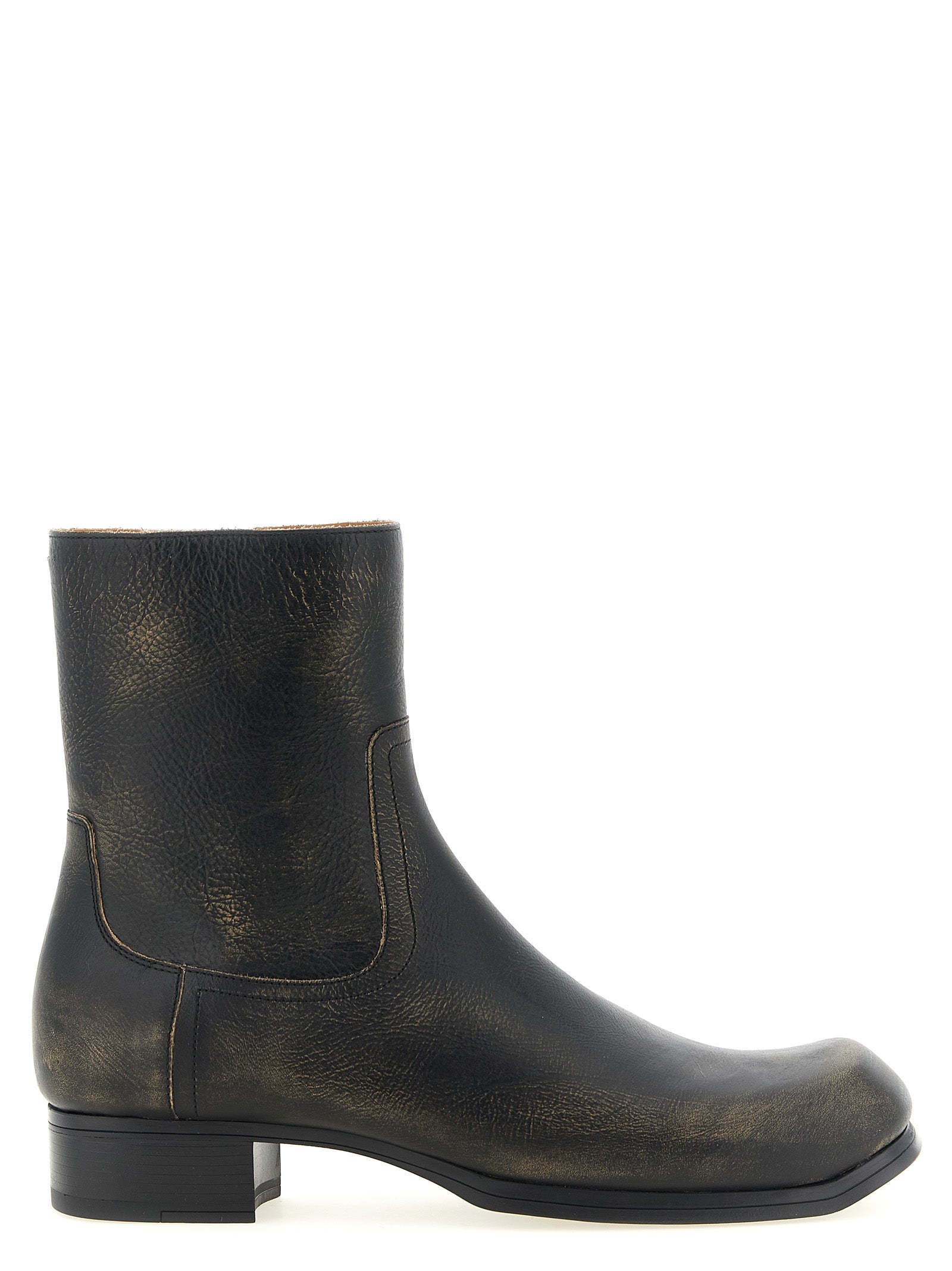 Schwarze Stiefeletten aus Kalbsleder Maison Margiela