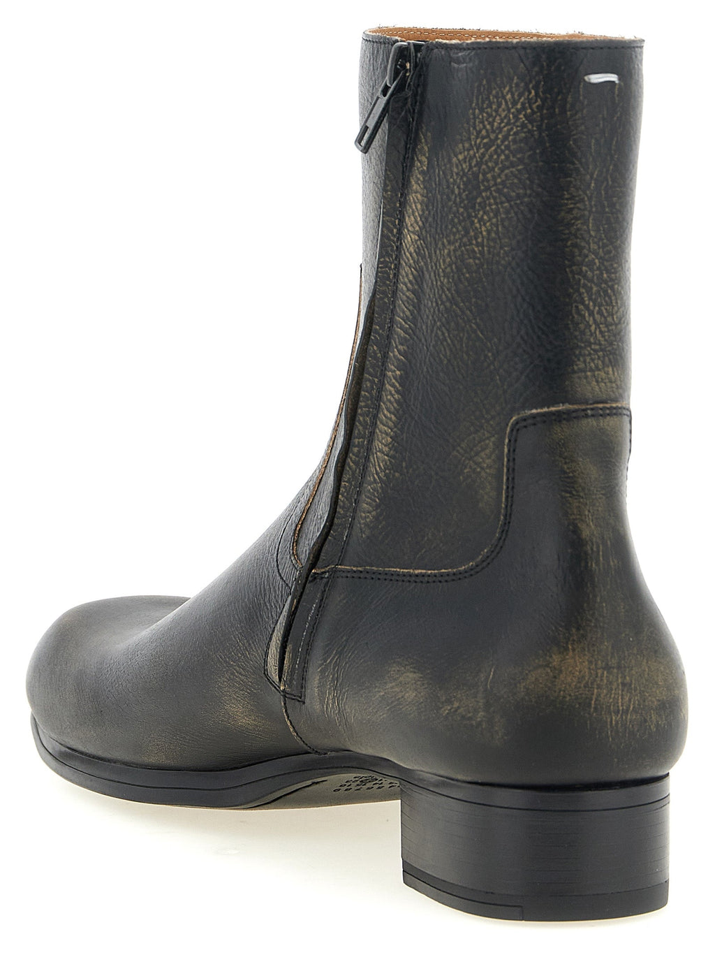 Schwarze Stiefeletten aus Kalbsleder Maison Margiela