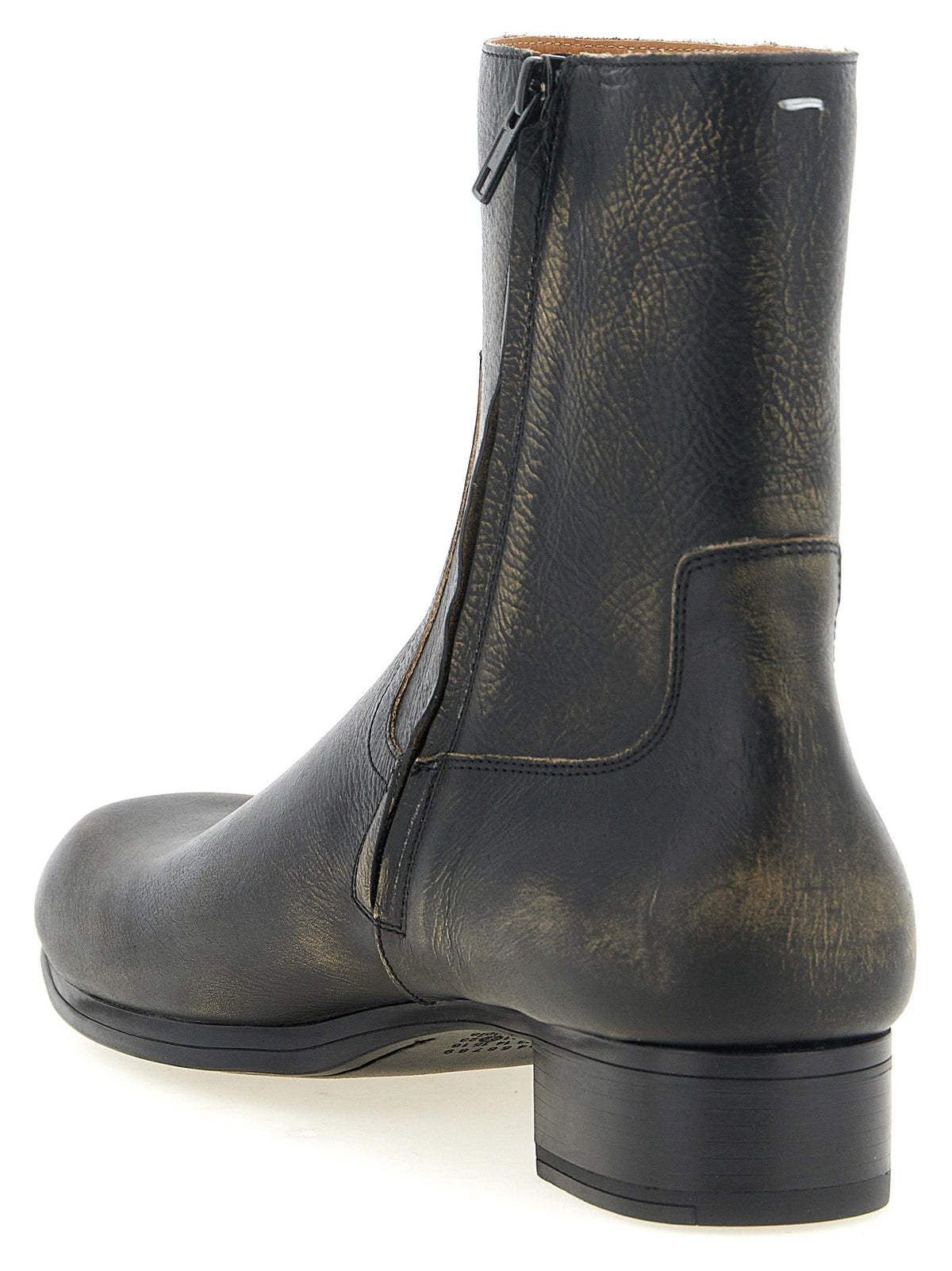 Schwarze Stiefeletten aus Kalbsleder Maison Margiela